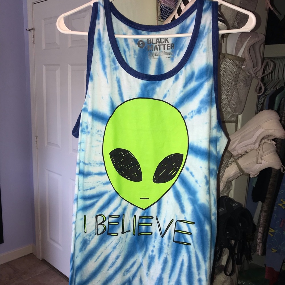 Alien tie dye tank top